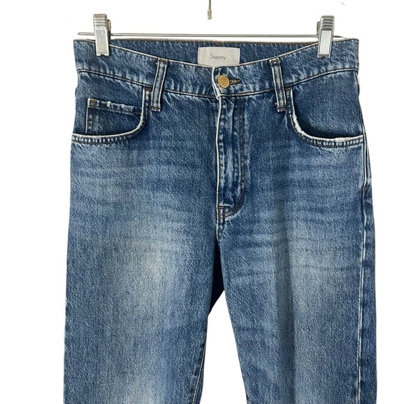 TRIARCHY High Rise Slim Fit Straight Leg Jeans - Picture 4 of 12